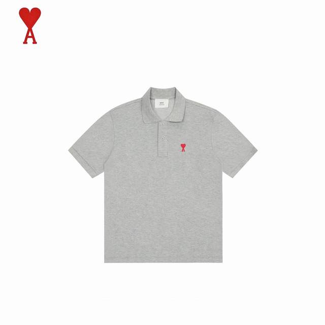 本地自取：160 ami 经典小爱心刺绣Polo短袖 一款经典简约百搭的高级Polo，这种基础性的经典单品，绝对是你了解这个品牌的捷径，极简的风格构造 配置Am