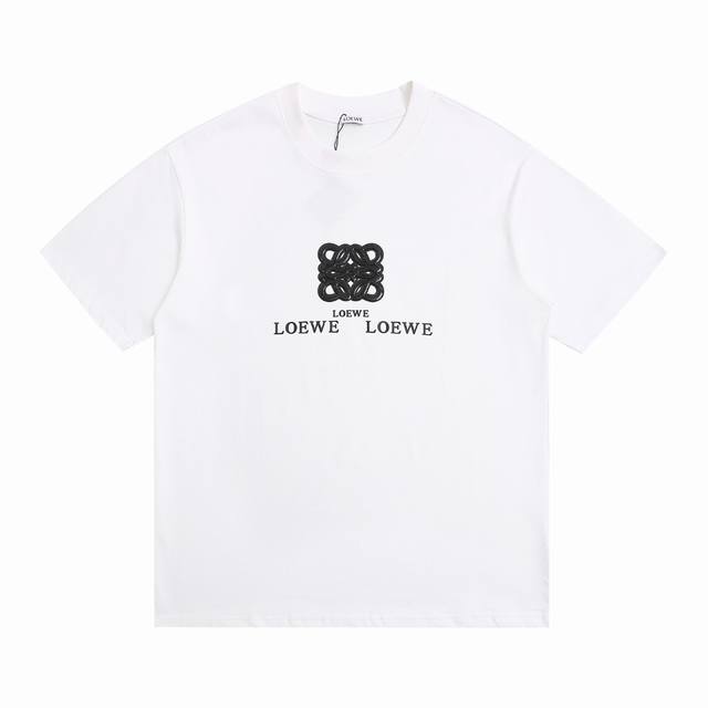 上新 本地自取200 高版本 loewe 罗意威 硅胶烫图案圆领短袖T恤半袖 男女同款 情侣款 宽松版型 （最高版本 原版面料 高版本 高品质） 所有细节 面料