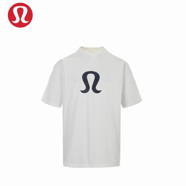 本地自取：170 lululemon/露露25Ss前后发泡字母Logo短袖 面料采用进口机器织造而成，布面纹路的独特性创造出完美的成衣效果 面料采用净布260克