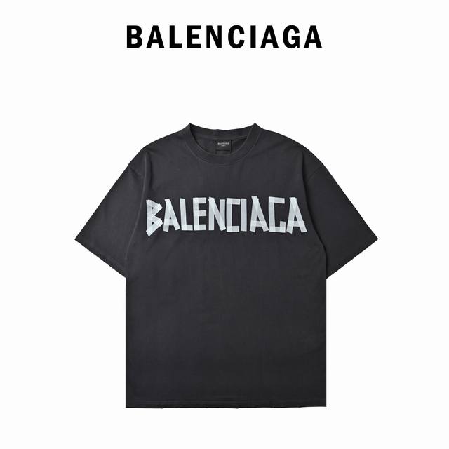 本地自取200 balenciaga巴黎世家 25Ss经典白胶带拉浆印花T恤 面料采用260G巴黎专用双纱和市面上的普通版本真的没办法比不同款式水洗麦主麦包括进