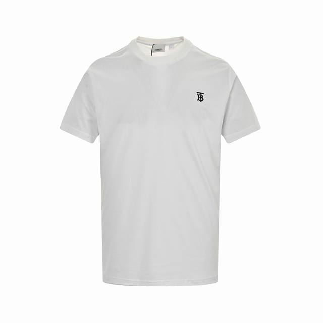 本地自取：140 burberry/巴宝莉 经典Tb刺绣小标短袖 面料为60S双股双纱100%全棉面料刺绣采用进口绣花机器高达13万针数刺绣，先打底再印色再包边