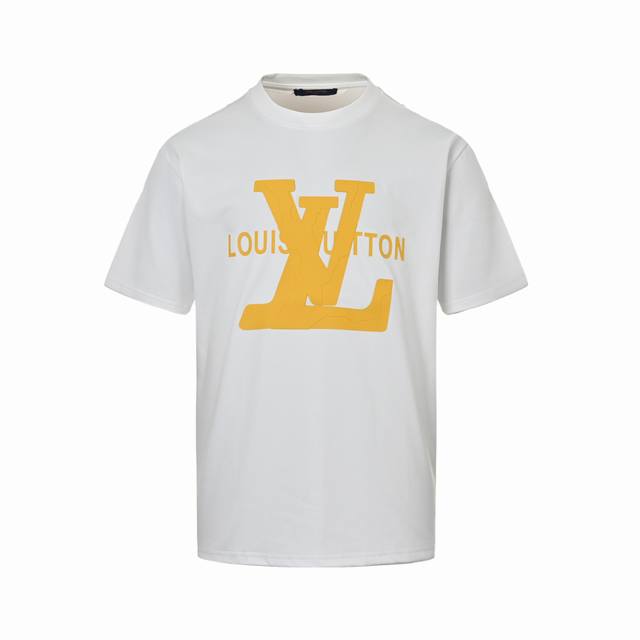 本地自取：160 louis Vuitton/路易威登 25Ss 厚胶字母印花短袖 面料采用300克双纱精梳棉，定制32支1*1螺纹，面料舒适亲肤无异感，定制定
