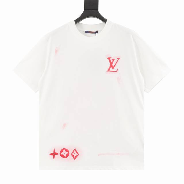 本地自取160Louis Vuitton/路易威登 经典Logo 英文字母 ，工艺：前后印花 T恤现货，32支定织定染高克重纯棉面料，面料270G左右洗水定型处