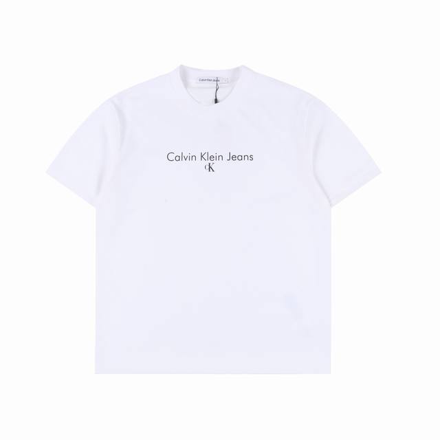 本地自取180 calvin Klein Ck 印花Logo短袖T恤 260G高克重莱卡面料质感非常细腻 手感柔软平滑 弹性最好 穿着舒适 体贴合身 现货发售C