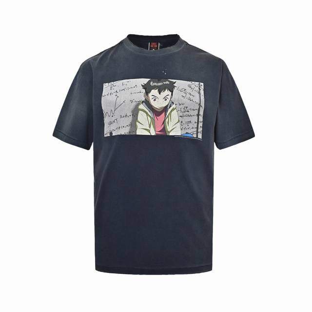本地自取：220 saint Michael 25Ss 冥王做旧破洞印花短袖 整体面料选用260克100%纯棉16织双纱汗布面料 圆筒无侧缝面料 螺纹选用300