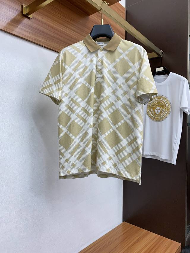 p230 巴宝莉 2025Ss经典时尚翻领 Polo衫短袖 贸易公司渠道订单，官网同步发售，简约大气，时尚百搭，品相更是无法挑剔更不易褪色彰显出别样的风味 码数