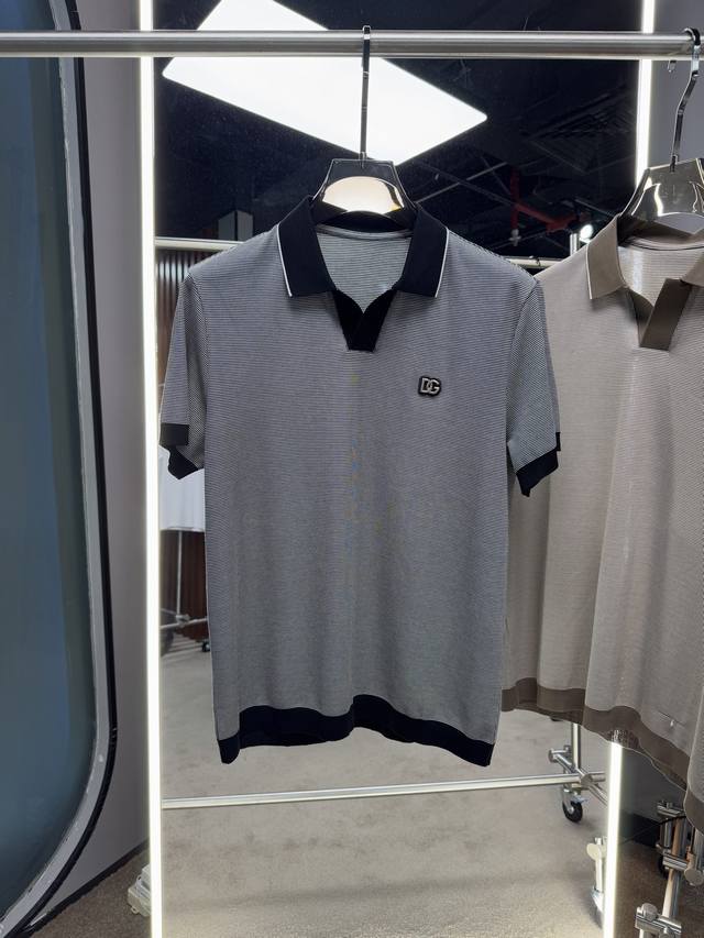 p310 上新 25Ss Dg 早春新款起脚珠地面料 Polo 原版定制 进口纱线色染 经典百搭 码数48-56