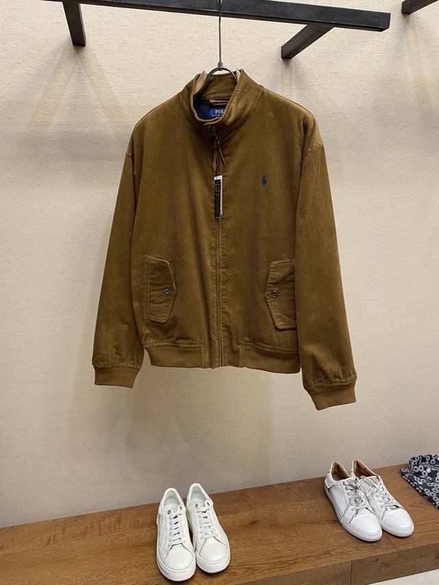 p350 Polo Ralph Lauren 纯色拉链合身夹克外套 1:1 订做出货 品质绝对高于市面其他版本 大身面料采用原版一致的100%棉成分的灯芯绒，此