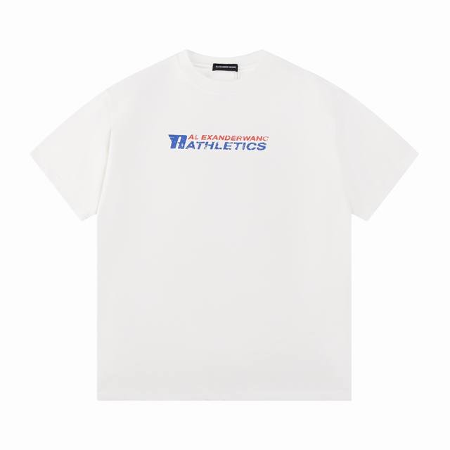 120 Alexander Wang 亚历山大 新款系列 残缺印花短袖T恤 面料采用纯棉精梳棉面料 上身效果宽松休闲百搭款 三标齐全 男女同款 码数: Xs S