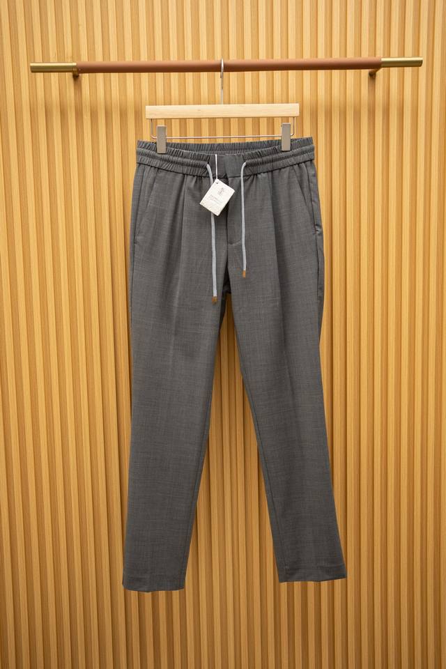 p660Bc2560/Ss经典款休闲裤 100%春夏顶级羊毛面料 完美细节对版 灰色 Size：M-Xxxxl
