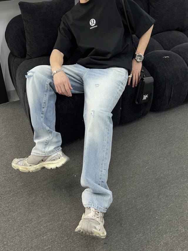 p290。 春夏新款 大牌色微阔牛仔裤 码数29-36