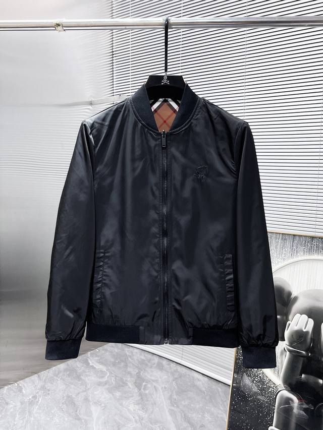 #Chaon P240 巴宝莉 Burberry 2024早秋新款 连帽 双面穿 夹克 外套，高端版本！专柜定制面料 透气舒适度高，细节无可挑剔，品牌元素设计理