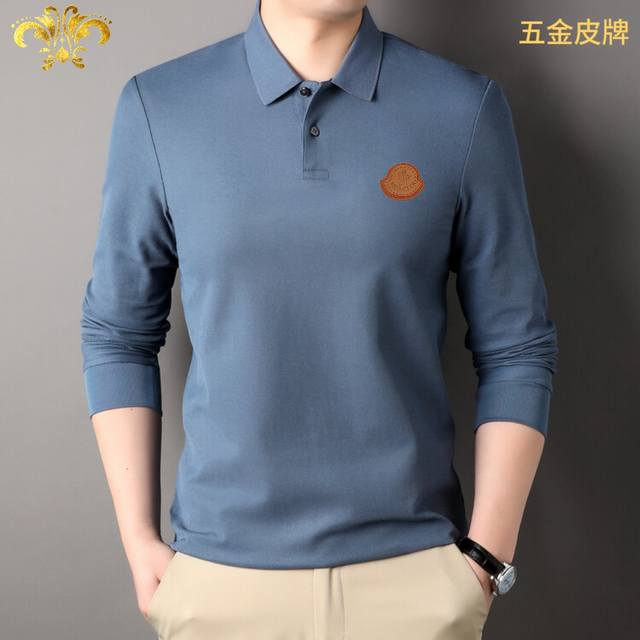 p170 蒙口 男士春秋高档精品Polo衫 尺码：M-4Xl，最大可穿210斤。 介绍：春秋专柜同步新款短袖翻领Polo衫 ，简单大方，精美5D工艺Logo，手