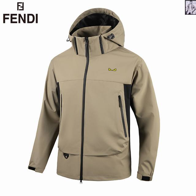 p470 Fendi 芬迪 #户外登山徒步硬壳冲锋衣 山地色彩·最新配色 mont Lt采用30D 3L Gore-Tex面料 轻量而生 性能同样出色 M码克重