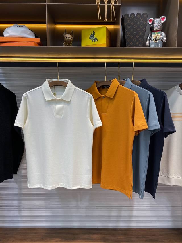 【P230】-Lss春夏新款针织全棉材质翻领短Tee，男士基础简约纯色V型单粒扣门襟商务休闲短袖Polo衫！贸易公司渠道稀出，同步官网发售！Lp新款Polo衫奉