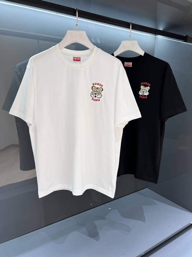P250 【新品】2025春夏Ken*O Paris虎头刺绣标识短袖T恤 新晋人气款.时尚都市风的最高指向点.来自真正原厂的代工品 批次不同产地也是不同的.Ke