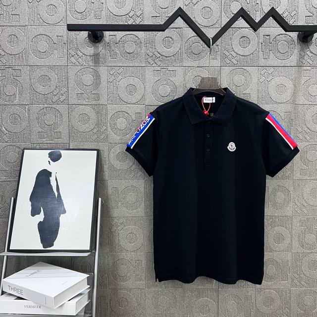 140 Moncler 蒙口 Logo刺绣织带拼色Polo衫 升级，灵感源自八十年代复古 原版面料 官方同款 定制 同缸染面料 手感非常舒服 春夏最新砖柜同步