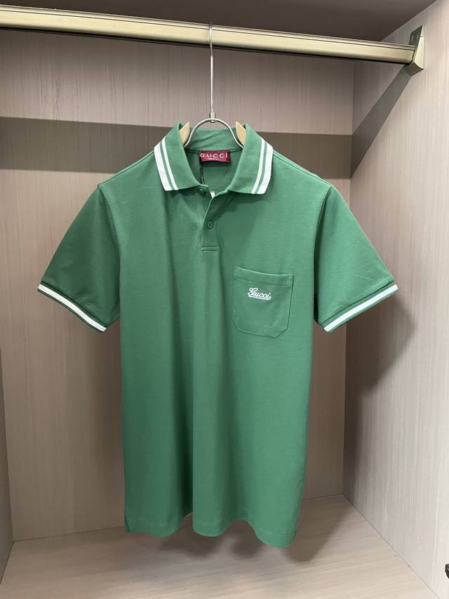 p260 gucc 2025春夏 官网同步 熟男 轻熟男 最爱款式 经典大气百搭商务休闲Polo领T恤 采用进口双丝光珠地棉面料 舒适透气 质感细腻 超柔软亲