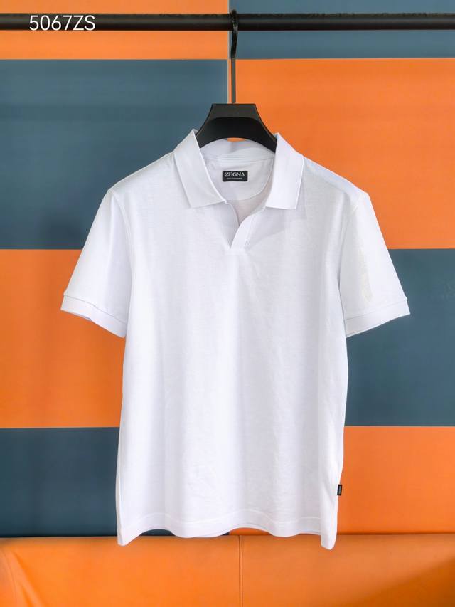 p230 2025春夏系列新品 zeg*A.杰尼亚男士翻领短袖！采用进口高档天丝珠地面料衣橱里不可或缺的百搭利器，市面罕见类型，柔软亲肤，传统Polo领设计，简