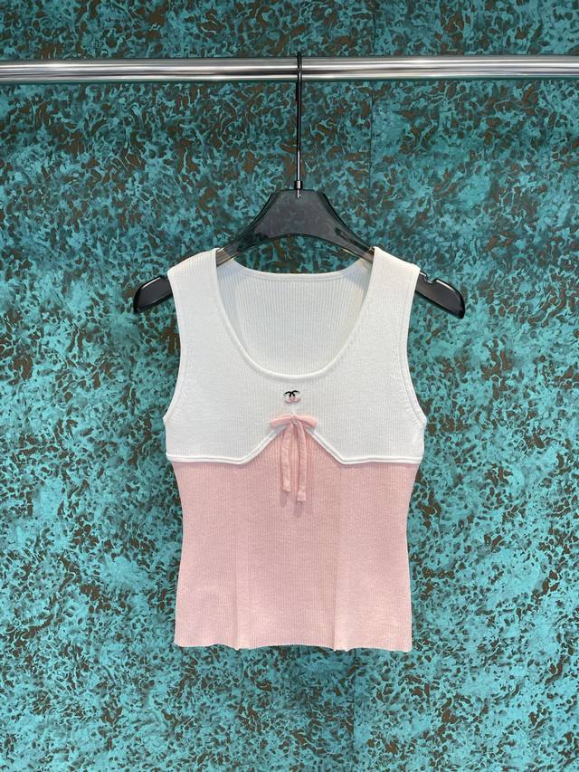 【Qx.】P180 chane·25春季新品经典拼色针织背心
