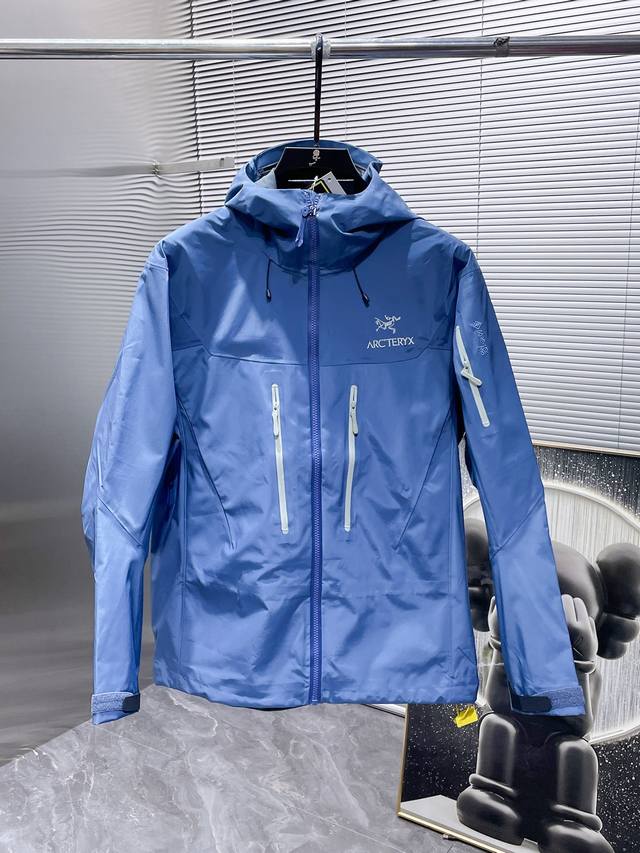 p430 七代冲锋衣 顶级全溢胶版本 Arcteryx 始祖鸟 Alpha系列 Sv 第7代 Gore-Tex Pro 刺绣Logo图案休闲运动连帽拉链硬壳冲锋