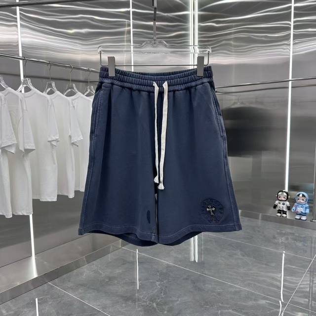 p180 ch克罗心 2025春夏新款短裤 马蹄梵文十字架 贴布绣男女同款 M L Xl Xxl 4个码 黑色 绿色 米色 深灰色
