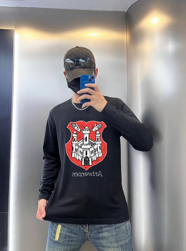 p110 巴黎世家 2024早春专柜新款顶级原单时尚230克休闲打底衫长袖T恤。 尺码：M~3Xl（微阔版） 24Ss早春时尚网红潮人定制，精选长绒棉面料，精致