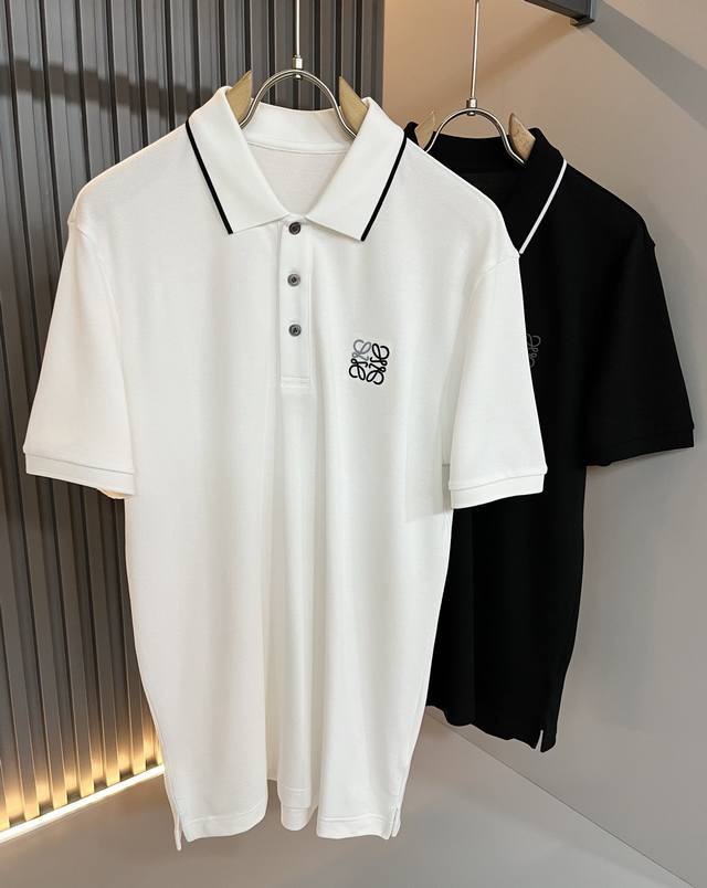 p250 Lo*We/罗*威2025春夏男士翻领短袖Polo衫，贸易公司渠道货，2025春夏最新品，官柜同步售卖，经典明星级单品！Lo*We家的皮具单品在整个时