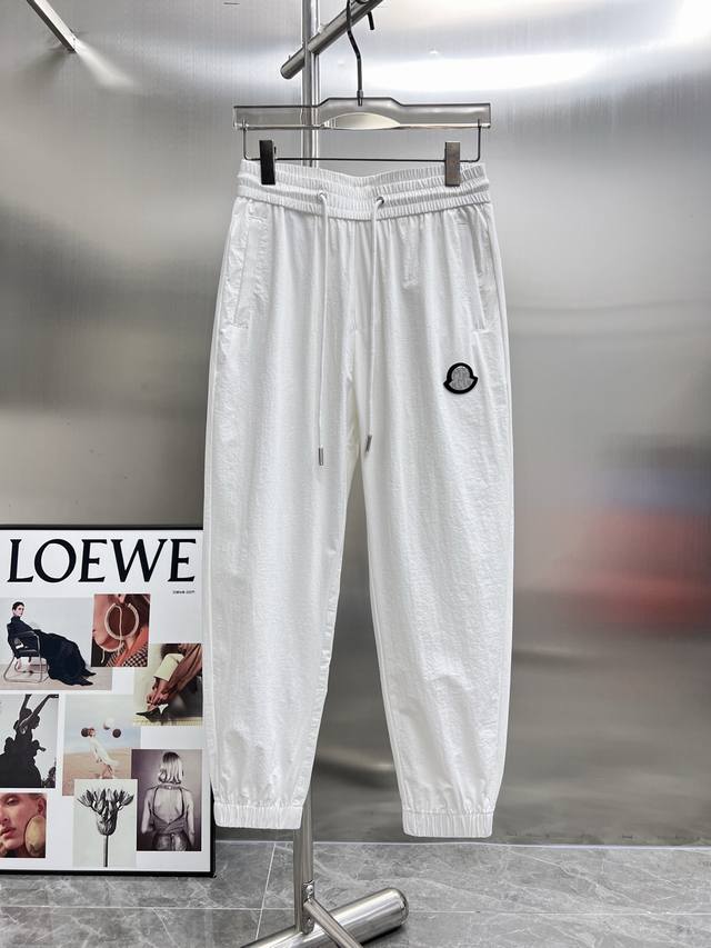 20813#P180 new2025春夏新款 休闲裤 獨家定制面料 顏色:黑白 size:M-4Xl