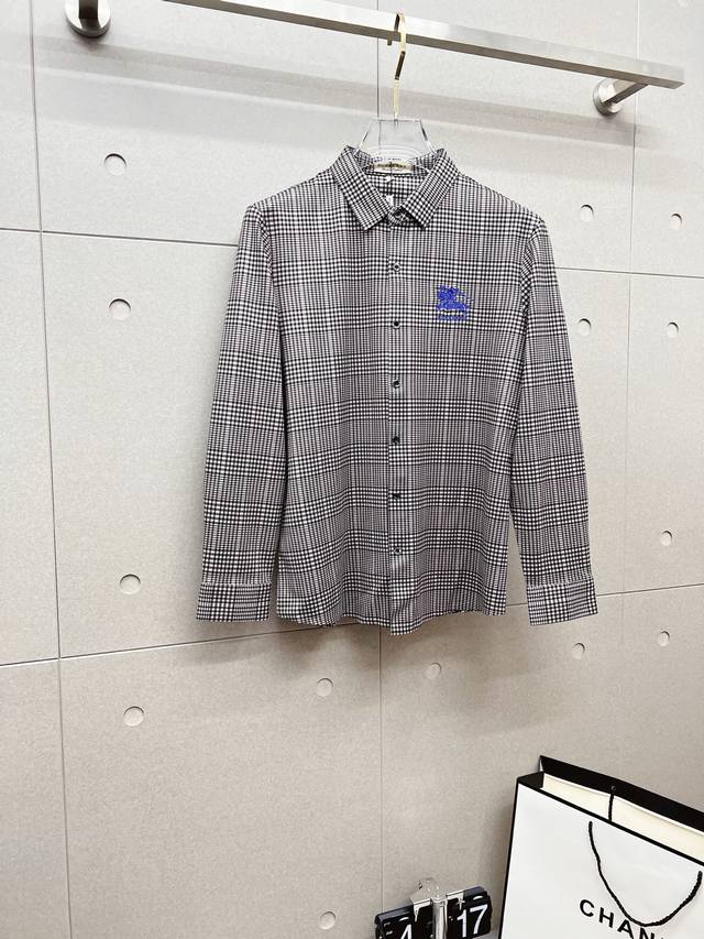 p270 【Burberry 巴宝莉】 2025春夏新款系列男士精品衬衫。官网同步专柜爆款 订制原版衬衣，采用高级刺绣工艺 面料顺滑柔软、地质细腻、无论外搭皮衣