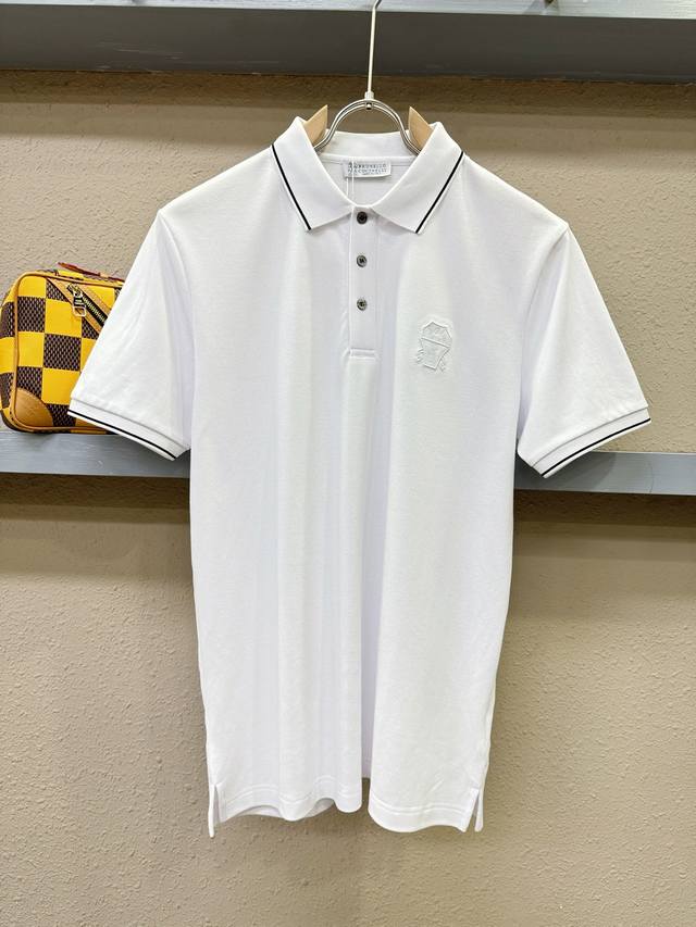 p230 Bc布鲁提 2025官方春夏新款 男士翻领短袖Polo衫，胸口精致Logo，高端主线系列，进口丝光珠地棉面料，面料属性皆为上乘，缔造出独一无二的面料类