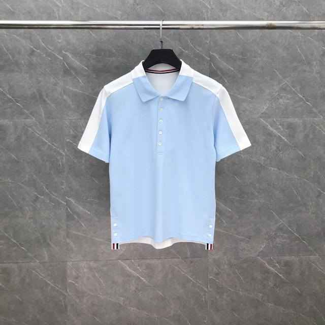 p210前后拼色朱地翻领Polo 码数：1-5 颜色：单色