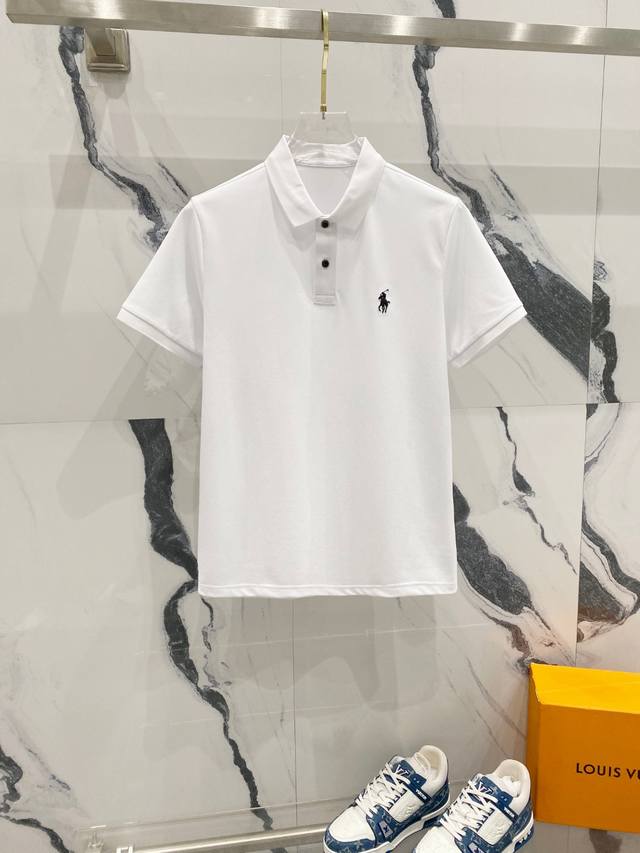 p250 Polo拉夫劳伦 2025春夏专柜最新款顶级细珠地丝光短袖Polo衫翻领T恤 高端订制 设计前卫！重工艺设计 高端订制面料.手感柔软.穿着舒适.专柜级