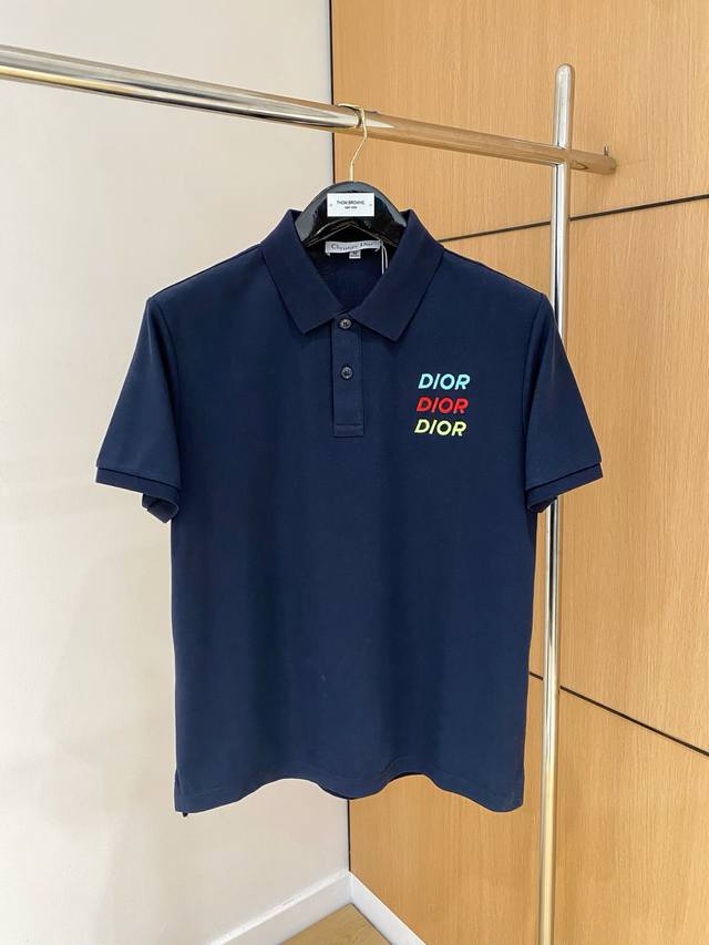 p230 迪奥 2025夏季限量款短袖Polo系列丝光珠地棉面料柔软舒适透气码数M-3Xl