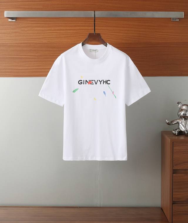 p130 Givenchy/纪梵希新款扎染印花T恤短袖 上身时髦合体不挑人，时时刻刻透露着独特魅力与潮流气息！男女同款！ colour：黑色/白色 size：X