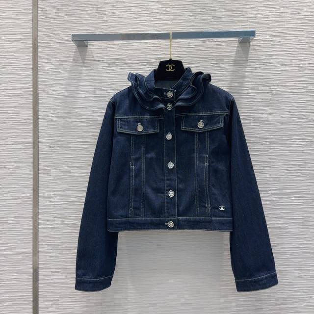 p360P300 Chane* 2025Ss新款 高版出品~超时髦新款丹宁牛仔 酵洗个性色调上身又酷又飒爽 采用定制高品质斜纹棉质水洗牛仔面料，纹理细腻，棉感自