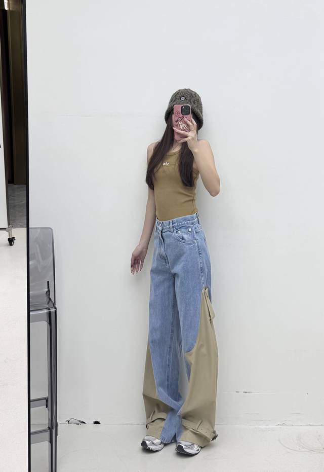 kim** 拼接牛仔裤 结构巅峰 不同面料的碰撞 融合技能工装元素 墙裂安利Sml p400