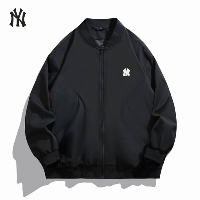 上新 ！！ ！！！ Mlb Ny洋基队 Ins港风宽松刺绣皮标时尚休闲插色棒球服运动夹克外套 男女情侣款 网络线上超流行 宽松版型 无性别男女款上身超流行∽ 优