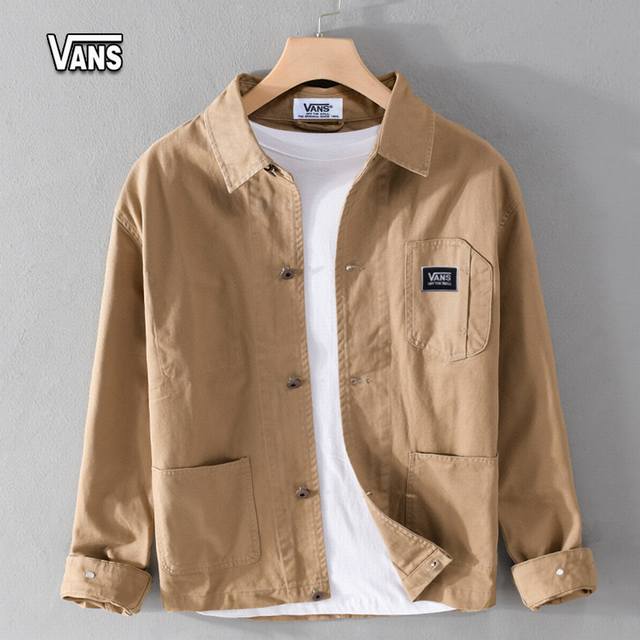 上新 ！！ ！！！ Vans万斯 专柜品质纯棉高级感日式街头衬衫跨界个性潮流夹克外套 上身效果佳超有风范 日式港风拼接设计 适合任何的穿搭风 视觉效果超完美随意