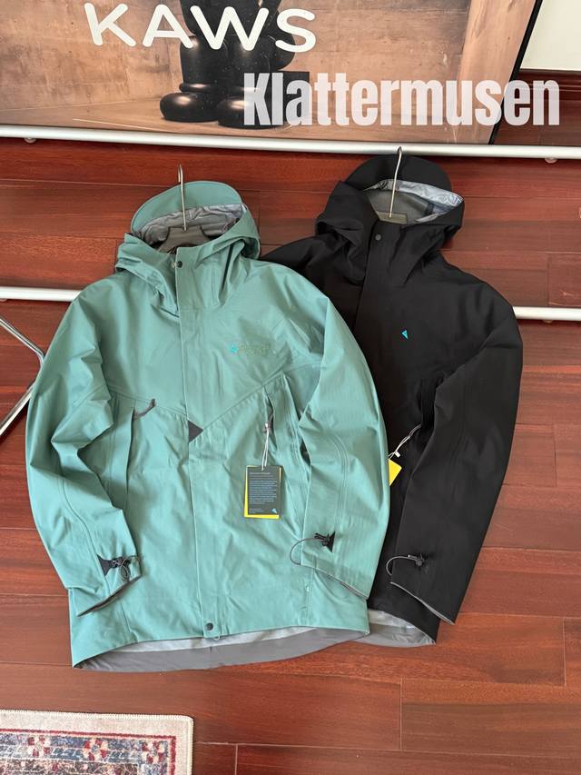 Klattermusen攀山鼠户外登山轻量冲锋衣全压胶外套阿萨神族10651M -代工厂P跟单出品 代购指定版本 原档案原数据开发版型 -Color：渡鸦黑 灌