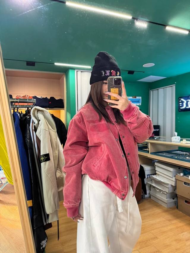 资讯图｜斯图西Stussy Fw新款 假日系列 加棉外套 粉红色