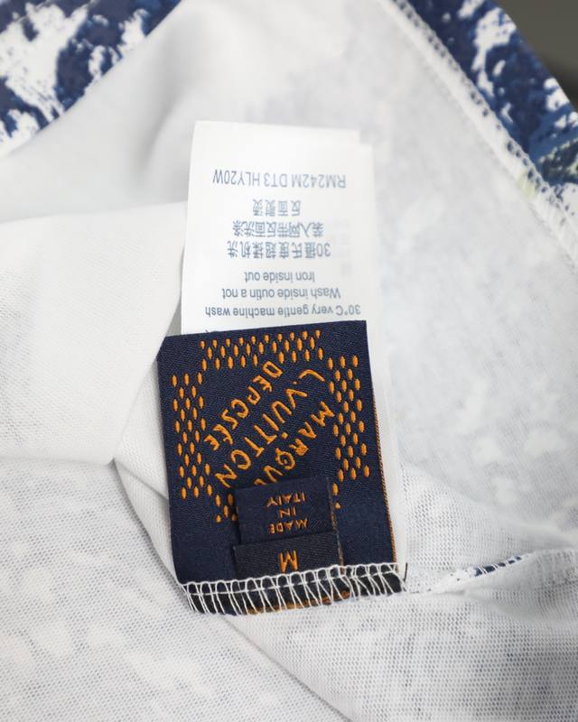 细节图# Louis Vuitton 路易威登25Ss 草间弥生系列海草花卉组合老花满印 Logo针织短袖T恤 -面料采用320G 100%纯棉双纱面料 同缸定
