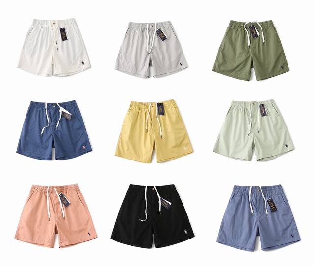 Polo Ralph Lauren 纯色刺绣Logo松紧腰抽绳棉质休闲短裤