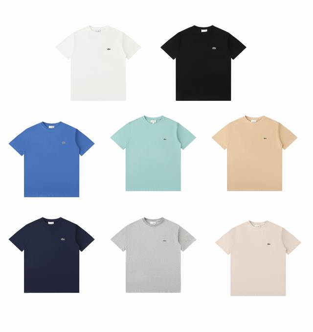 Lacoste法国鳄鱼 色纯棉圆领套头合身徽标短袖T恤 S Ｍ L Xl 衣长 69 71 73 75 胸围 52 54 56 58 肩宽 48 50 52 5