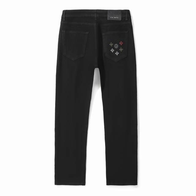 Louis Vuitton & 路易威登 Lv 25Ss新款口袋Lv钢印刺绣修身牛仔裤- 进口原版水洗弹力面料 原版五金辅料装Logo，版型修身超正 档次极高