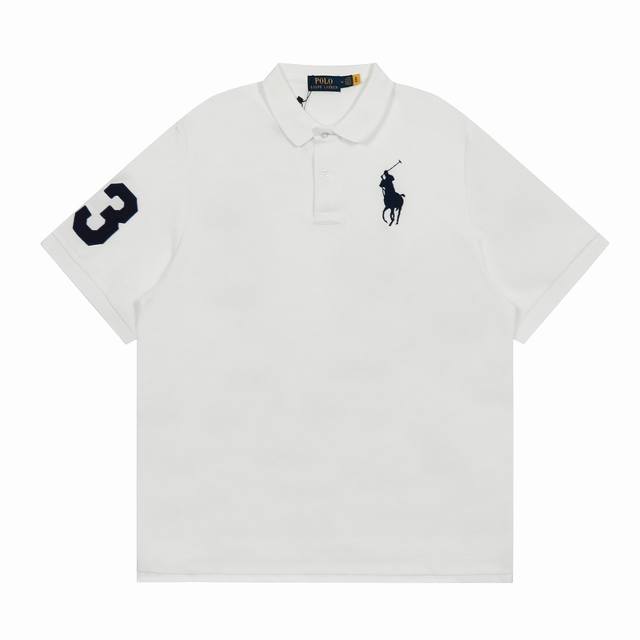 顶级品质 拉夫劳伦Ralph Lauren经典刺绣大马标Polo短袖T恤 这两年拉夫劳伦风好大！审美真的有大大提高大马刺绣点缀就很好看，搭配短裤和阔腿裤无论怎么