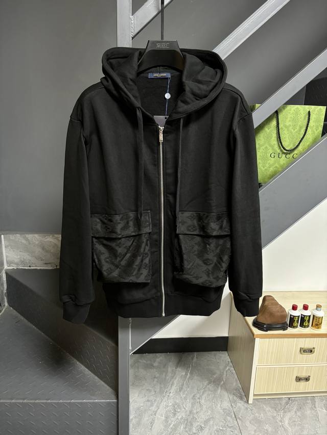 顶级最高版本 Lv路易威登Louis Vuitton 驴家1V 经典满印连帽卫衣拉链外套 男女同款 情侣款 宽松版型 最高版本 原版面料 高版本 高品质 所有细