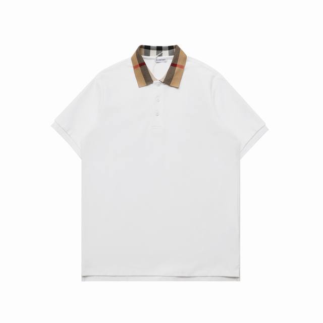 顶级复刻版本 Burberry 巴宝莉经典翻领Polo衫短袖T恤 款号：5001 面料: 280G重磅纯棉，随意对比 砖柜同步。第一时间正品开发研制。欢迎对比！