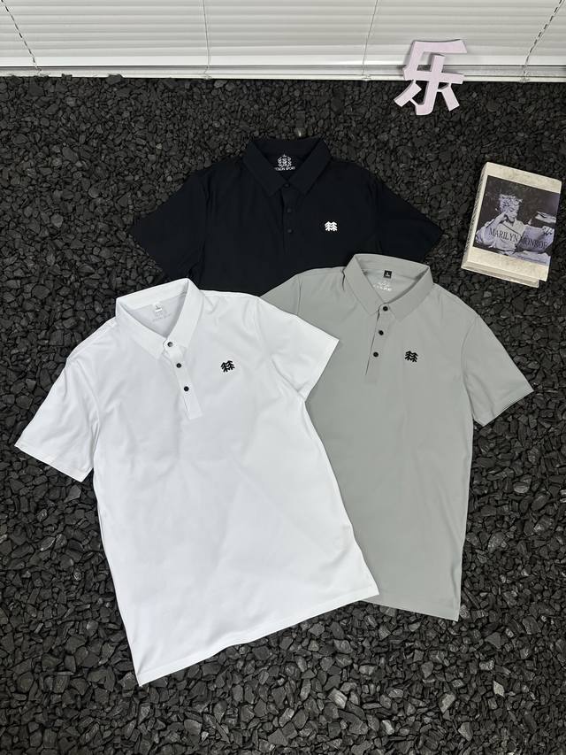 可隆Kolon Sport 桑蚕丝纯色凉感透气舒适商务休闲套头Polo领短袖T恤 男女同款 - 整日忙碌于商务场合的你，需要一件能彰显品味的着装。可隆这款短袖T