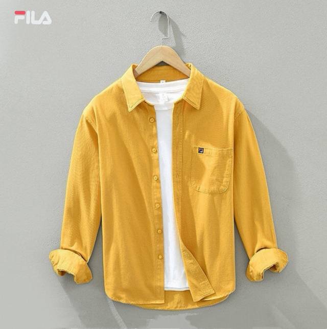 上新 ！！ ！！！ Fila 斐乐 专柜品质英伦格调时尚百搭长袖衬衣外套 男女情侣款 原单进口面料 超人气单品 面料舒适绗缝经典个性设计 帅气十足 不管你是什么